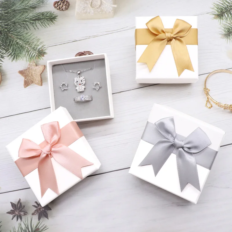 High Grade Custom Logo Bow Jewelry Box Set Luxury Earrings Ring Pendant Jewelry Packaging Gift Box With Bow Ribbon
High Grade Custom Logo Bow Jewelry Box Set Luxury Earrings Ring Pendant Jewelry Packaging Gift Box With Bow Ribbon