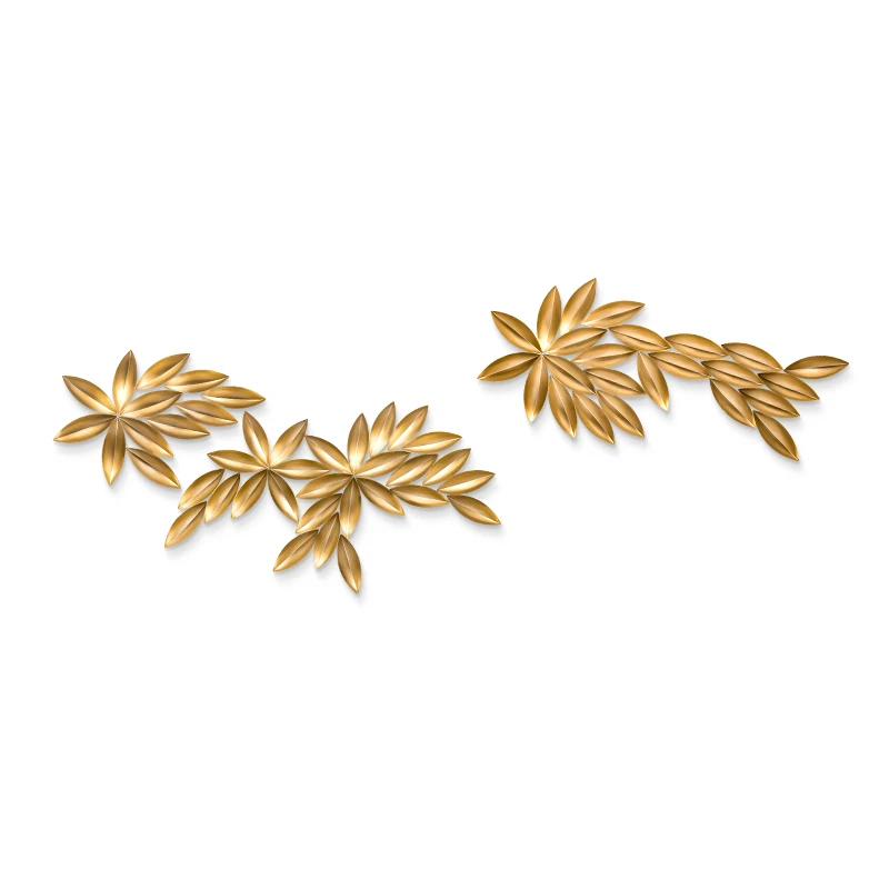 High quality leaf element 3d gold Abstract metal wall decoration art for living room
High quality leaf element 3d gold Abstract metal wall decoration art for living room
