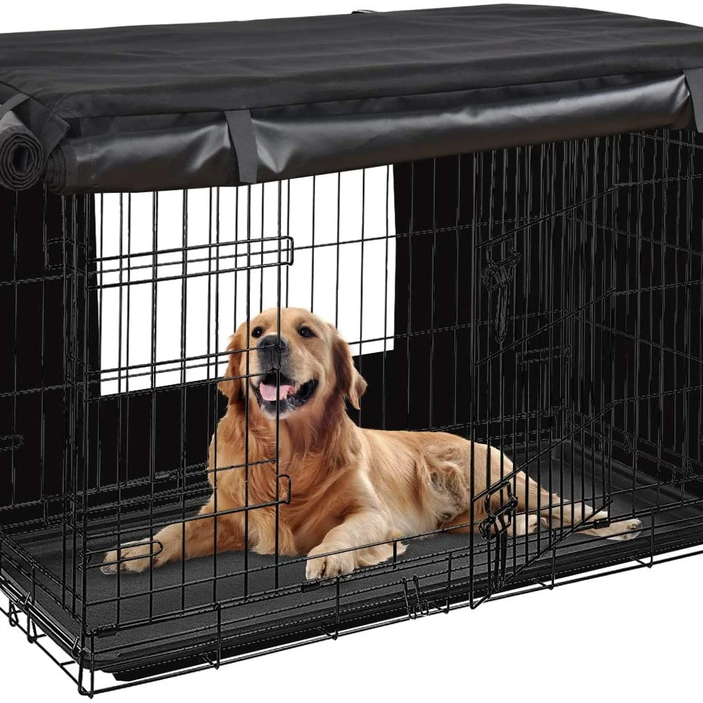 Waterproof sunscreen dog cage cover, Black
Waterproof sunscreen dog cage cover, Black