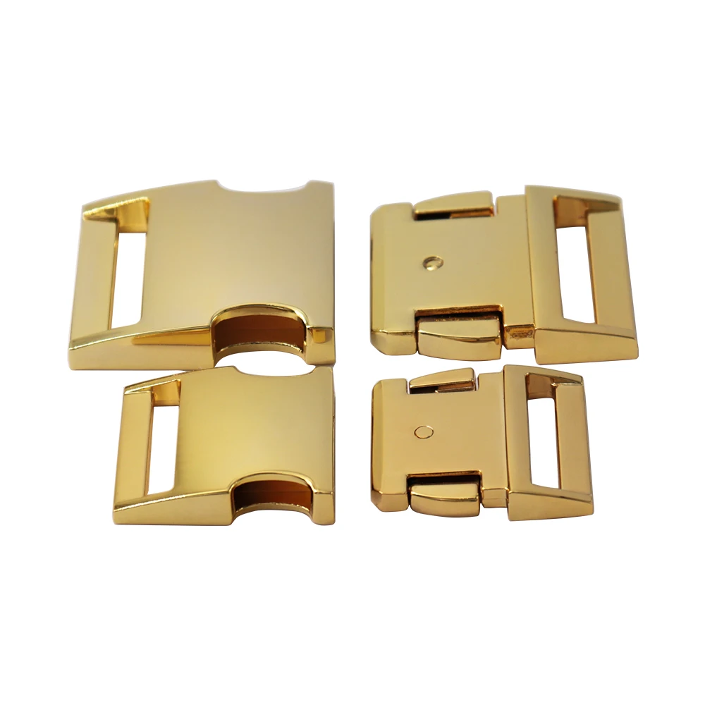 New 15Mm 25Mm 1 Inch Metal Brass Plated Gold Side Quick Release Curved Buckle For handbags
New 15Mm 25Mm 1 Inch Metal Brass Plated Gold Side Quick Release Curved Buckle For handbags