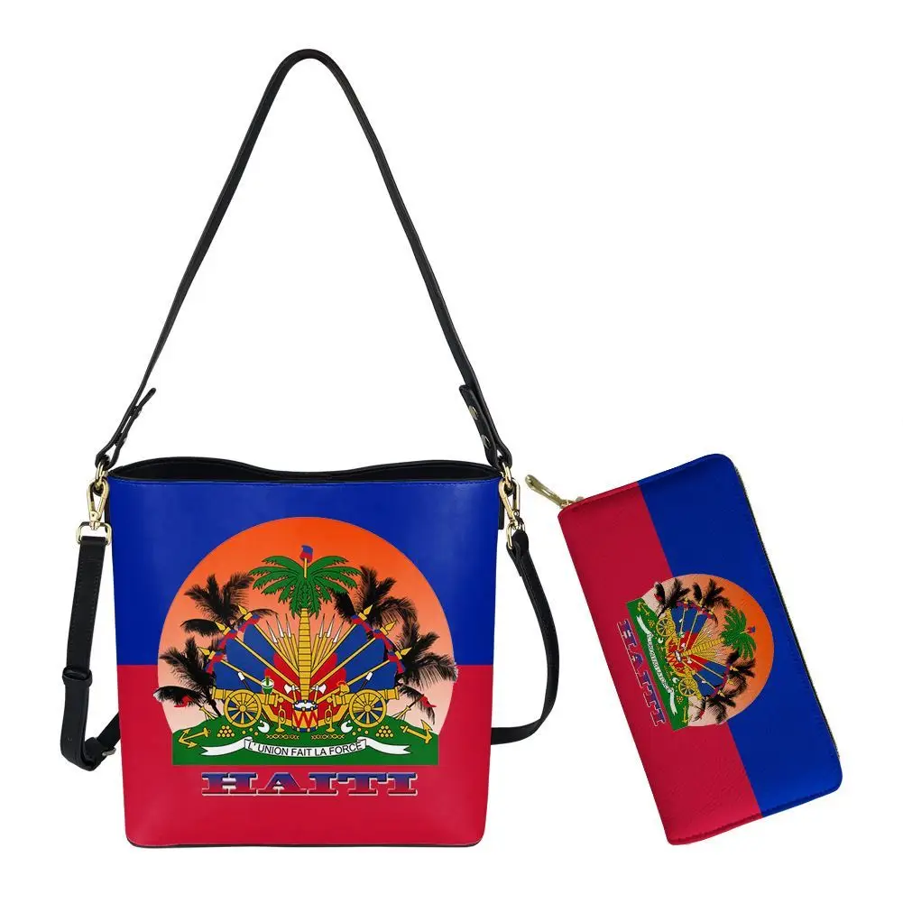 Haitian Flag with Letter Pattern Women Tote Bags 2021 with Wallet 2 Pieces Set Tote Women Bags Vogue Tote Bucket Bags for Women, Customized color
Haitian Flag with Letter Pattern Women Tote Bags 2021 with Wallet 2 Pieces Set Tote Women Bags Vogue Tote Bucket Bags for Women, Customized color