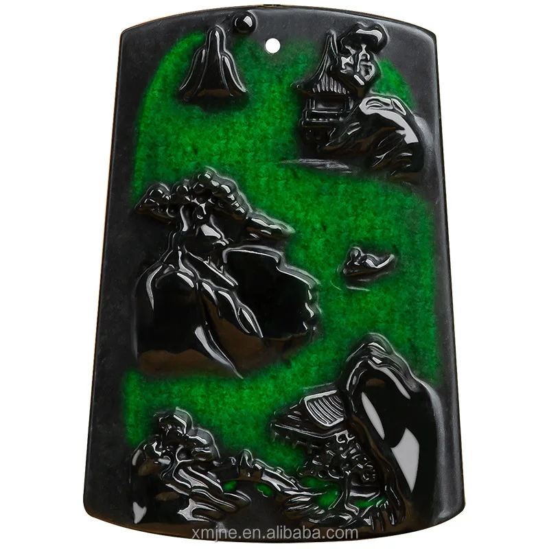 Certified Grade A Natural Ink Green Jadeite Ink Jade Landscape Brand Jade Pendant Pendant Jade Pendant Men And Women Wholesale
Certified Grade A Natural Ink Green Jadeite Ink Jade Landscape Brand Jade Pendant Pendant Jade Pendant Men And Women Wholesale