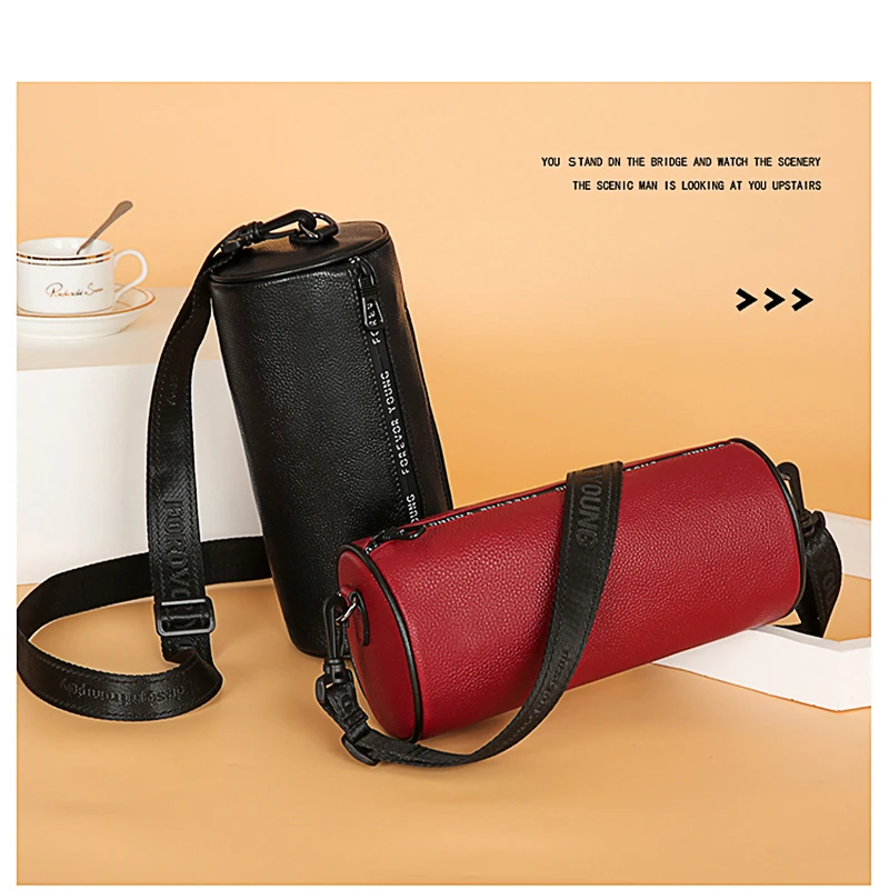 Genuine Leather Casual Womens Messenger Bag Men's Crossbody Bags Male Cylinder First Layer Cowhide Girls Fashion Shoulder Bags
Genuine Leather Casual Womens Messenger Bag Men's Crossbody Bags Male Cylinder First Layer Cowhide Girls Fashion Shoulder Bags