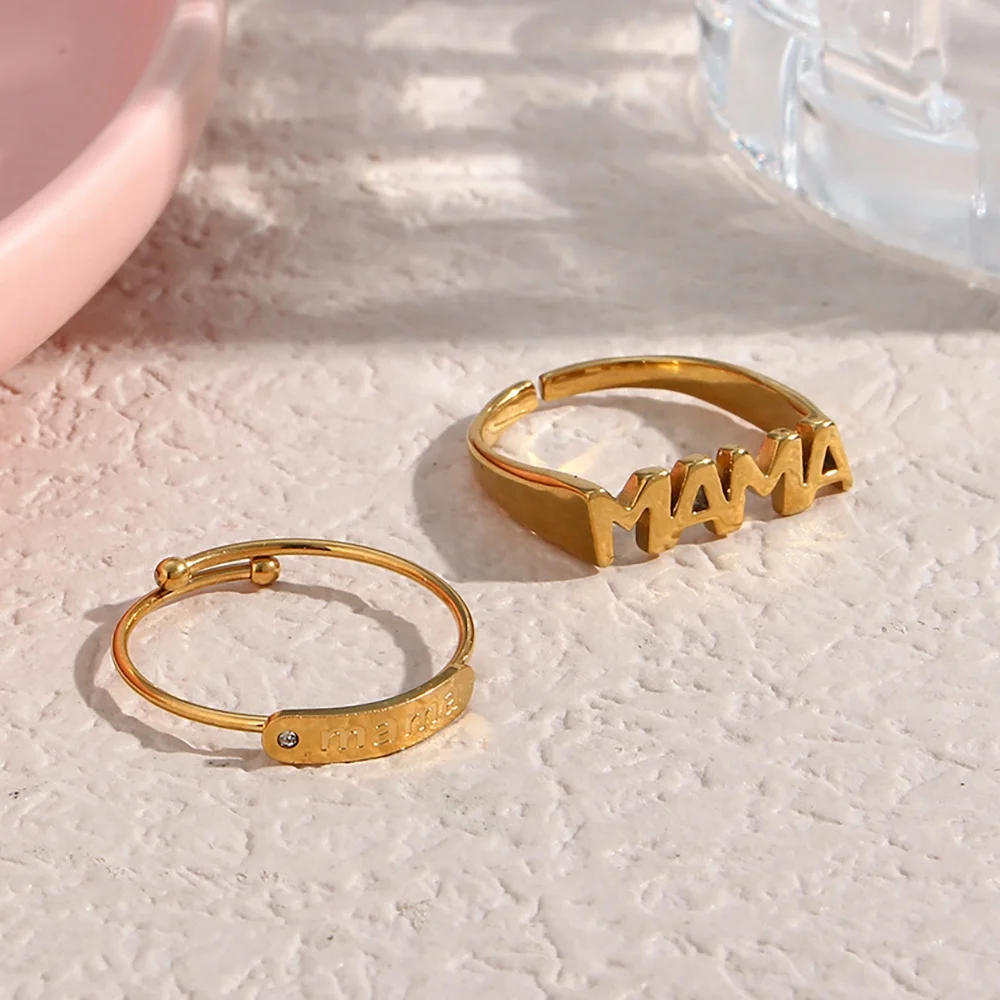 Minimalist MaMa Letter Stainless Steel Ring Women Jewelry Gold Plated Band Ring Fine Jewelry
Minimalist MaMa Letter Stainless Steel Ring Women Jewelry Gold Plated Band Ring Fine Jewelry
