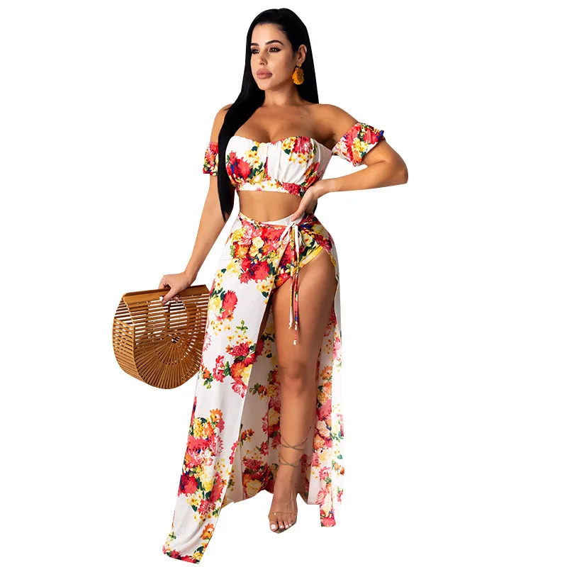 Sexy Hot Item Women Dress With Open Ends Wrapped Chest Printed Two-Piece Set
Sexy Hot Item Women Dress With Open Ends Wrapped Chest Printed Two-Piece Set