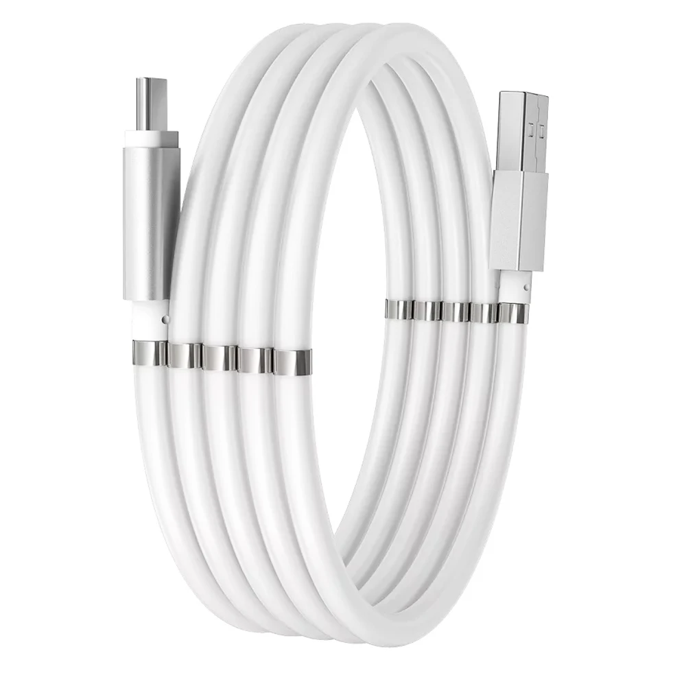 New design Self winding Magnets Absorption Usb Data Cable Easy Magnetic Charging Cable for 1 meter for Phone type c micro, White,black
New design Self winding Magnets Absorption Usb Data Cable Easy Magnetic Charging Cable for 1 meter for Phone type c micro, White,black