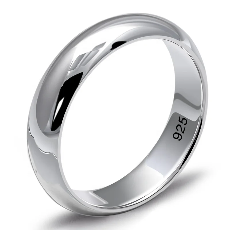 925 Pure Silver Jewelry Finger Rings For Women And Men Simple Couple Ring Smooth Wedding Band For Lovers
925 Pure Silver Jewelry Finger Rings For Women And Men Simple Couple Ring Smooth Wedding Band For Lovers