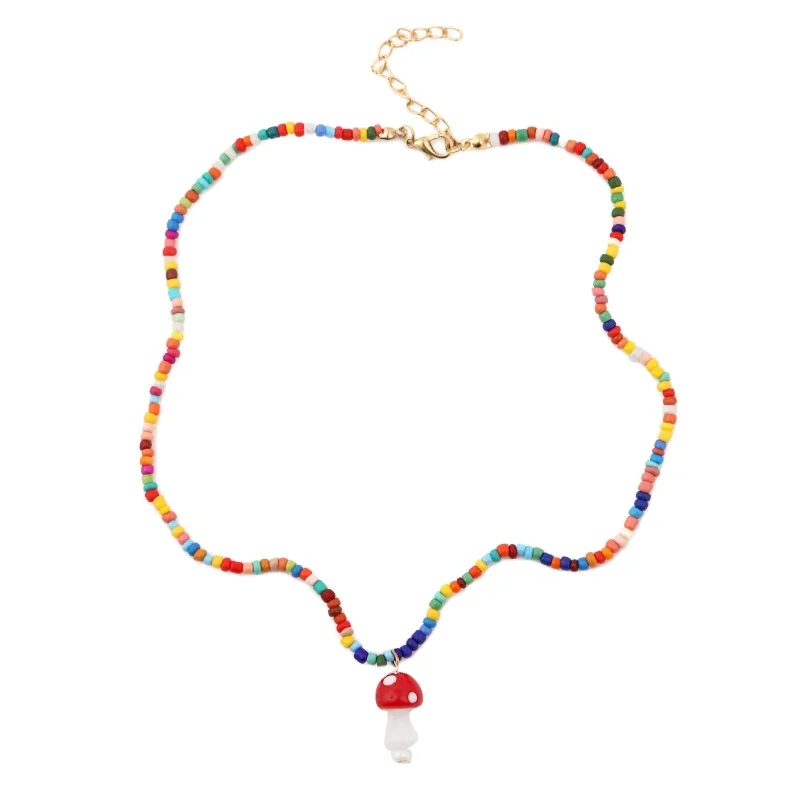 New Arrival Bohemia Creative Fashion Handmade Colorful Seed Beads Chain Mushroom Charm Necklace for Girls, Picture
New Arrival Bohemia Creative Fashion Handmade Colorful Seed Beads Chain Mushroom Charm Necklace for Girls, Picture