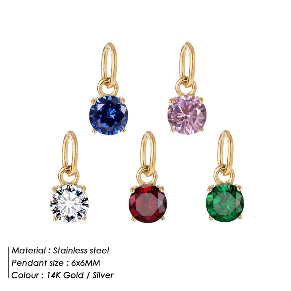 eManco Round Zircon Pendant Charms Necklace Fashion 316 Stainless Steel Jewelry Gift for DIY Necklace Bracelet Jewelry
eManco Round Zircon Pendant Charms Necklace Fashion 316 Stainless Steel Jewelry Gift for DIY Necklace Bracelet Jewelry
