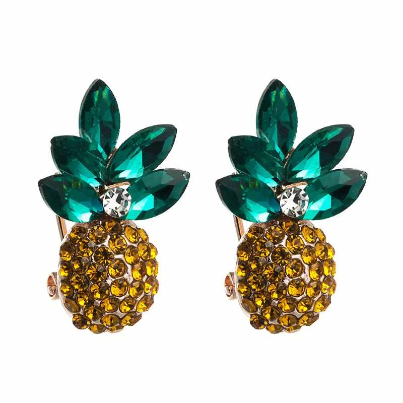 Summer Fresh Lovely Colorful Alloy Zircon Rhinestone Pineapple Party Earrings for Women
Summer Fresh Lovely Colorful Alloy Zircon Rhinestone Pineapple Party Earrings for Women