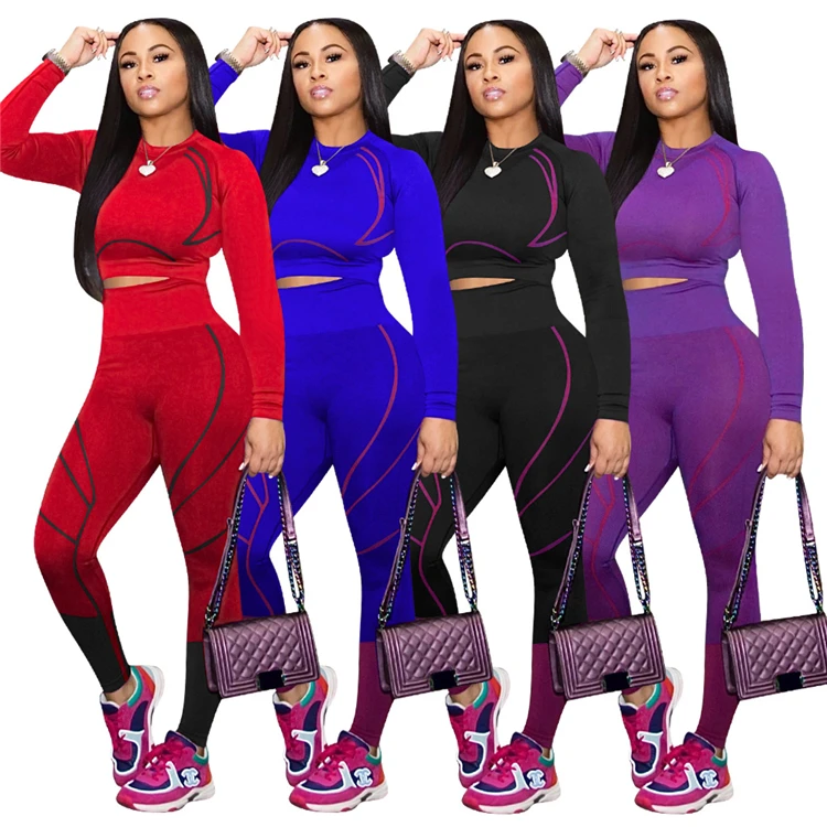 2020 Winter Fall Ladies 2 Piece Leggings Sets Clothing Seamless Workout Outfits Bodycon Two Piece Yoga Set, As pictures or customized color
2020 Winter Fall Ladies 2 Piece Leggings Sets Clothing Seamless Workout Outfits Bodycon Two Piece Yoga Set, As pictures or customized color