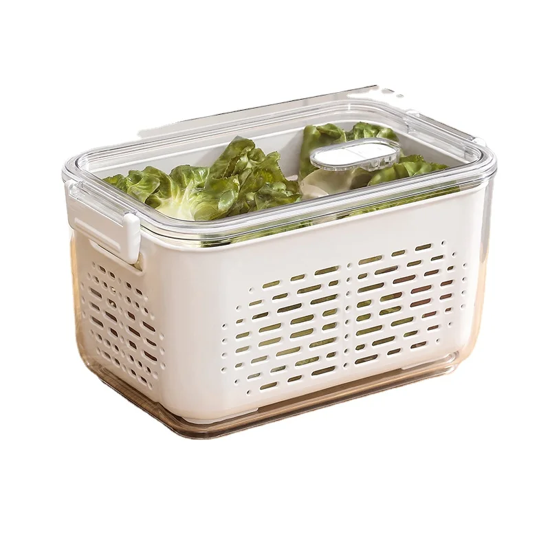 Refrigerator crisper frozen storage box Drain storage magic device sealed box fruit storage basket
Refrigerator crisper frozen storage box Drain storage magic device sealed box fruit storage basket