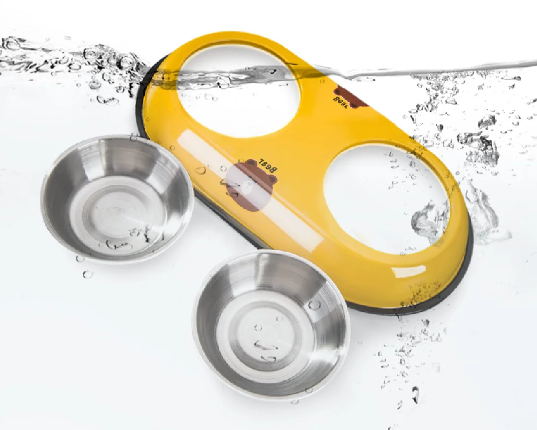Double Dog Cat Bowls Double Premium Stainless Steel Pet Bowls with Cute Modeling Pet Food Water Feeder
Double Dog Cat Bowls Double Premium Stainless Steel Pet Bowls with Cute Modeling Pet Food Water Feeder