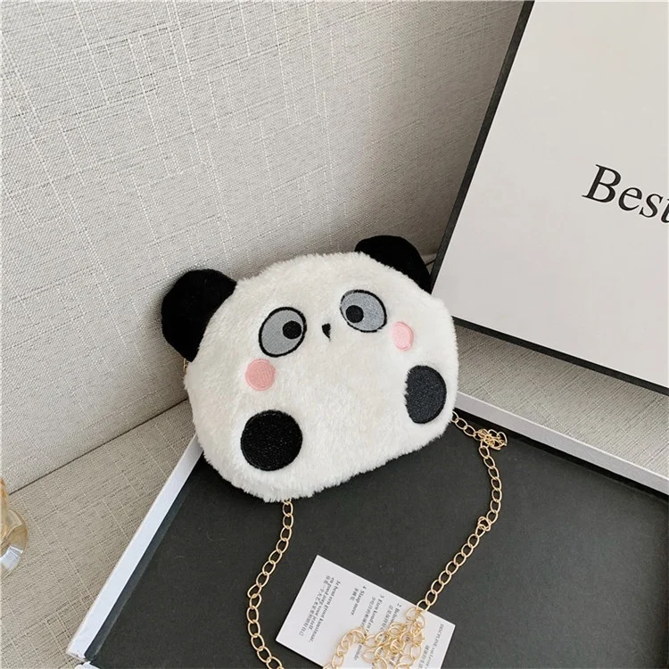Cute Cartoon Panda Shape Velvet Kids Mini Designer Bag Student Messenger Small Bags For Girls, Black white 
Cute Cartoon Panda Shape Velvet Kids Mini Designer Bag Student Messenger Small Bags For Girls, Black white