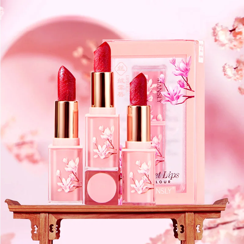 M-187 Flower Design transparent packing Lipstick Velvet Lipstick Chinese carving makeup kit lipstick, 4 colors
M-187 Flower Design transparent packing Lipstick Velvet Lipstick Chinese carving makeup kit lipstick, 4 colors