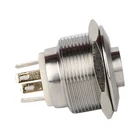 Switch Momentary Switch 22mm 1NO1NC Momentary Ring Illuminated Metal Push Start Button Switch