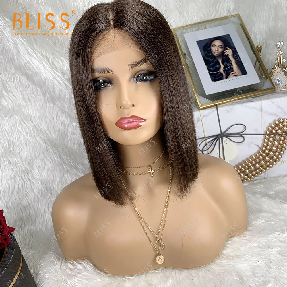 Bliss Short Bob 2# T-part Lace Wig Brazilian Bobs 100% Human Hair Top Quality Pre Plucked Bob Cuts Lace Wig
Bliss Short Bob 2# T-part Lace Wig Brazilian Bobs 100% Human Hair Top Quality Pre Plucked Bob Cuts Lace Wig