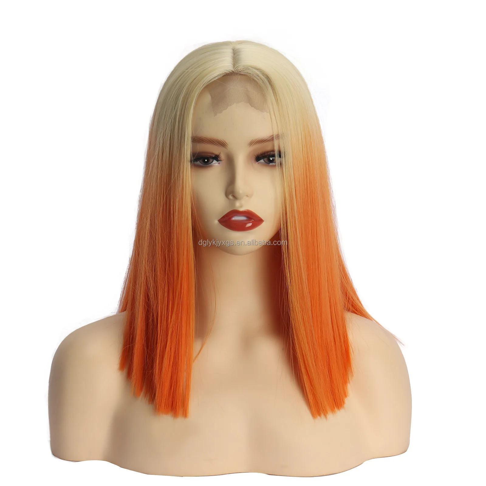 

Heat Resistant Short Bob Lace Wigs WL05 Straight Blonde Ombre Pink Orange Red Long Synthetic Hair Body Wave Lace Front Wig 1pcs