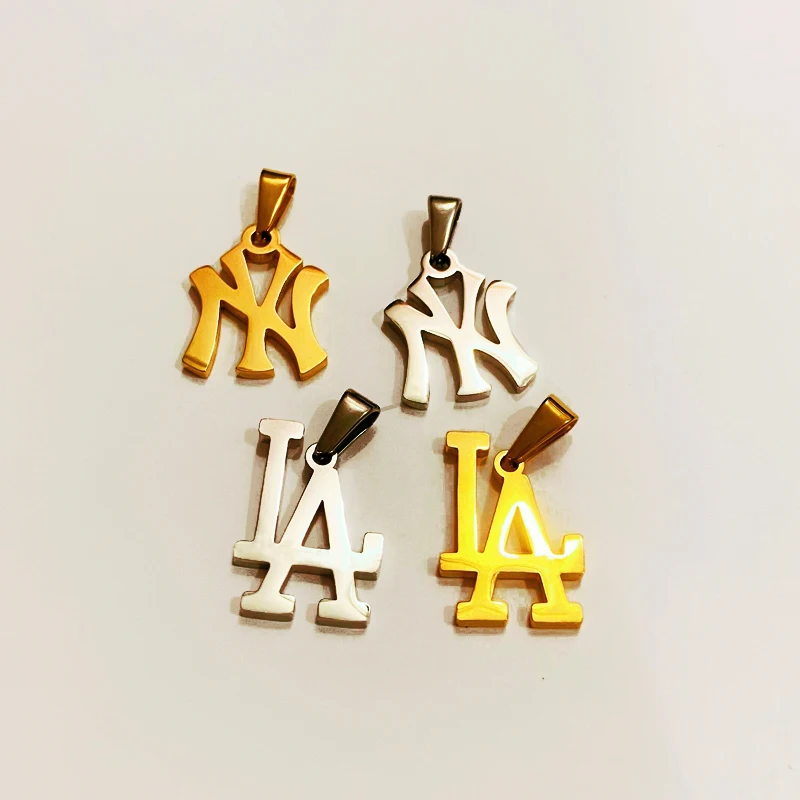 Fast Shipping Custom LA NY Pendants Street wear men hiphop 18k gold pendant jewelry stainless steel custom letter logo pendant
Fast Shipping Custom LA NY Pendants Street wear men hiphop 18k gold pendant jewelry stainless steel custom letter logo pendant