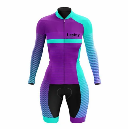 2022 Wholesale Custom Women's One Piece Triathlon Long Sleeve Bicycle Skin suit Cycling Jersey Sets, Custom colors
2022 Wholesale Custom Women's One Piece Triathlon Long Sleeve Bicycle Skin suit Cycling Jersey Sets, Custom colors