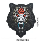 Iron-on Viking Wolf of Odin Valknut PVC Morale Tactical Badge Patch