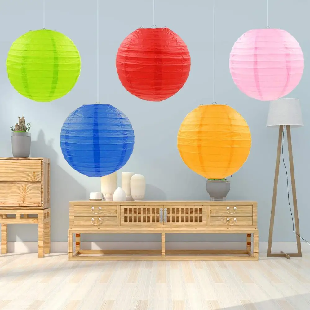 6 Inch to 36 Inch Wholesale Cheap Hot Sale Chinese Round Paper Lanterns for Wedding Decoration