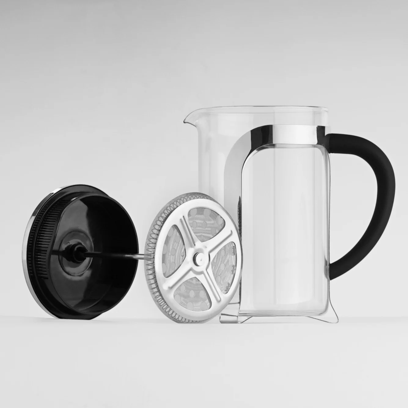 600ml Protable Household Profession Espresso French Press Coffee Maker Silver With Lild, Transparent
600ml Protable Household Profession Espresso French Press Coffee Maker Silver With Lild, Transparent