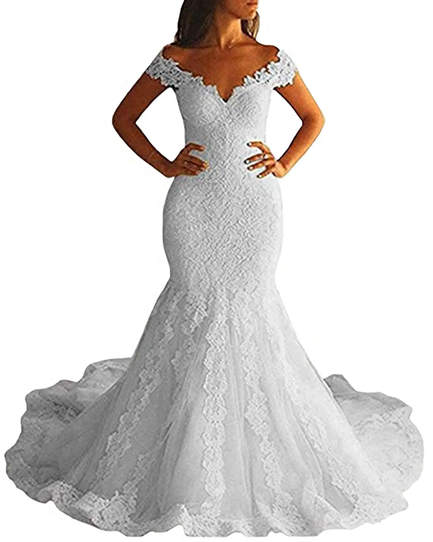 S92 2021 New Fashion high quality Wholesale lace fabric elegant gown mermaid wedding dress, White,ivory
S92 2021 New Fashion high quality Wholesale lace fabric elegant gown mermaid wedding dress, White,ivory