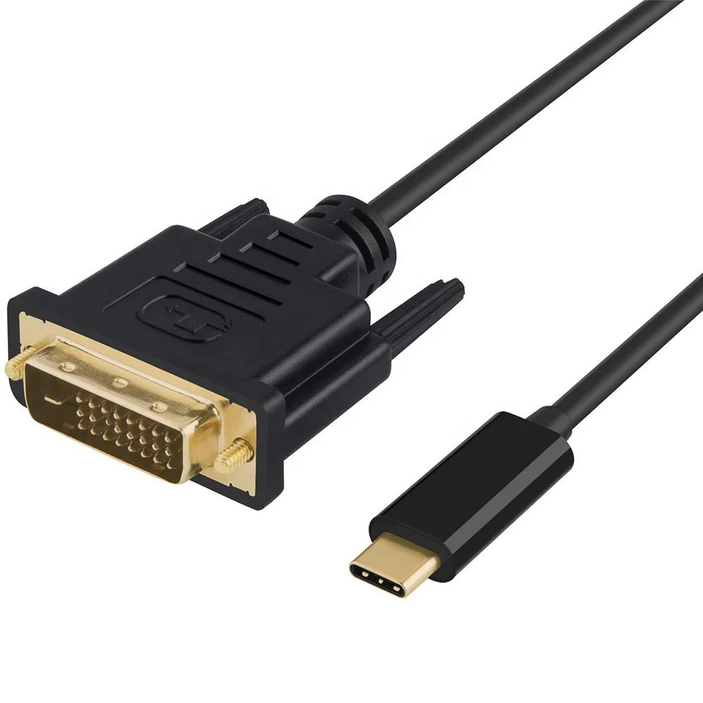 4K@30Hz 6FT USB C to DVI D 24+1 Video Cable Adapter, 1.8M USB 3.1 Type C (USB-C) to DVI M Converter Cable, Balck
4K@30Hz 6FT USB C to DVI D 24+1 Video Cable Adapter, 1.8M USB 3.1 Type C (USB-C) to DVI M Converter Cable, Balck