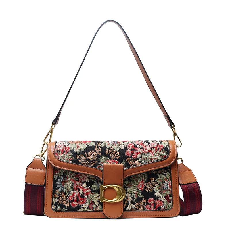2021 New Fashion all-match handbag PU shoulder handbags Retro floral underarm hand bag and messenger bags for women
2021 New Fashion all-match handbag PU shoulder handbags Retro floral underarm hand bag and messenger bags for women