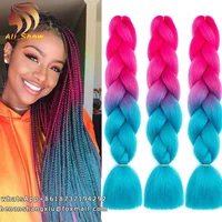 

Ali Show Synthetic Hair Braids Crochet Hair Extension Jumbo Box Braiding Hair for Afro Yaki DIY Box Braids