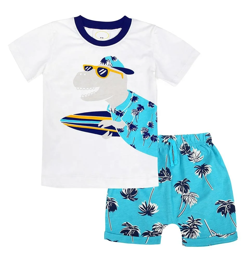 2020 Summer High Quality Children's Short Sleeve Cartoon Animal Cotton Printed Clothing Boutique Boy Clothing
2020 Summer High Quality Children's Short Sleeve Cartoon Animal Cotton Printed Clothing Boutique Boy Clothing