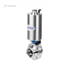 donjoy SS304 and SS316L stainless steel sanitary pneumatic butterfly valve for Dairy