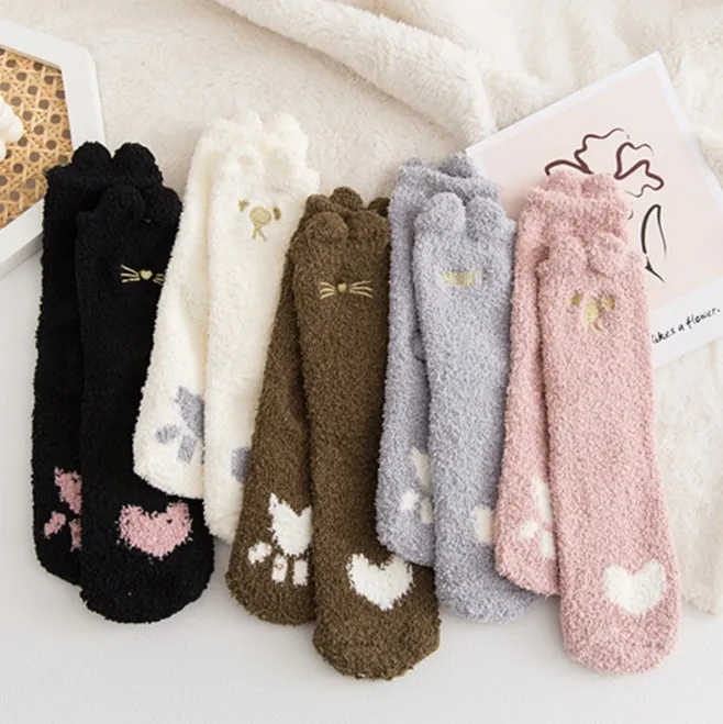 Soft Cotton Women Socks Thickening Ladies Cat Paw Pattern Bed Socks Fluffy Warm Sweet Princess Girl Cozy Lovely Socks, Picture shown
Soft Cotton Women Socks Thickening Ladies Cat Paw Pattern Bed Socks Fluffy Warm Sweet Princess Girl Cozy Lovely Socks, Picture shown