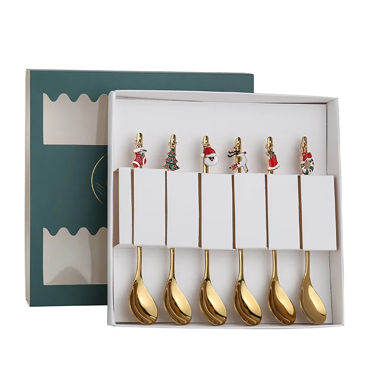Stainless Steel Spoon Fork Christmas Tableware Gifts Set With Exquisite Pendants Christmas Cutlery
Stainless Steel Spoon Fork Christmas Tableware Gifts Set With Exquisite Pendants Christmas Cutlery