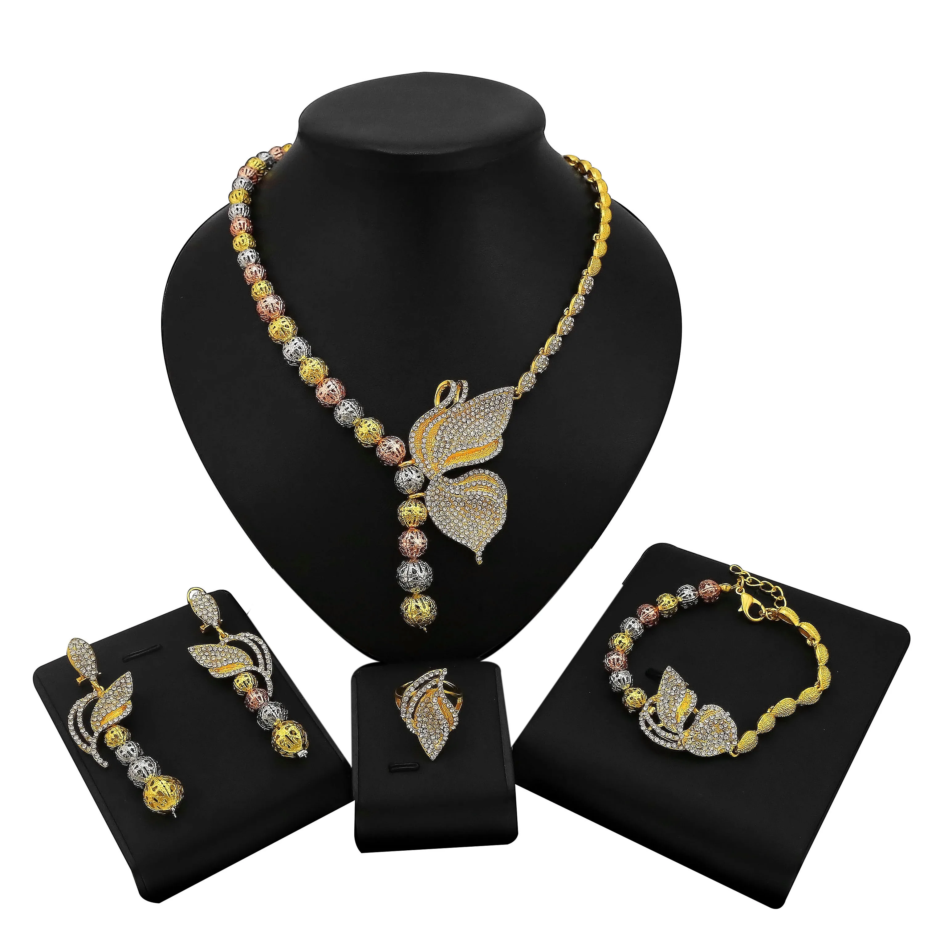 Yulaili New Multi Color Beads Necklace Butterfly Design Jewelry Set Zircon Main Stone Fashion Women's Daily Birthday Party Sets
Yulaili New Multi Color Beads Necklace Butterfly Design Jewelry Set Zircon Main Stone Fashion Women's Daily Birthday Party Sets
