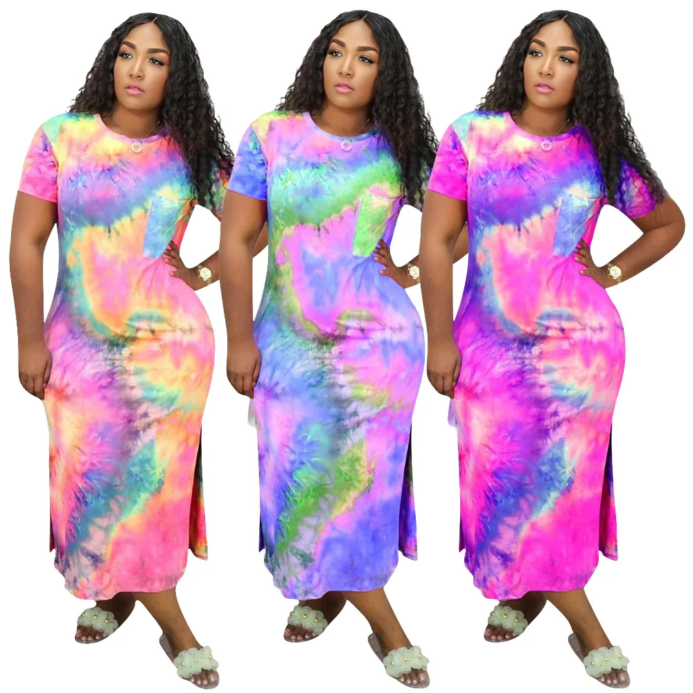 Fashion Round Neck Short Sleeve Tie Dyed Maxi Elegant Women Summer Party Long Casual Dress
Fashion Round Neck Short Sleeve Tie Dyed Maxi Elegant Women Summer Party Long Casual Dress