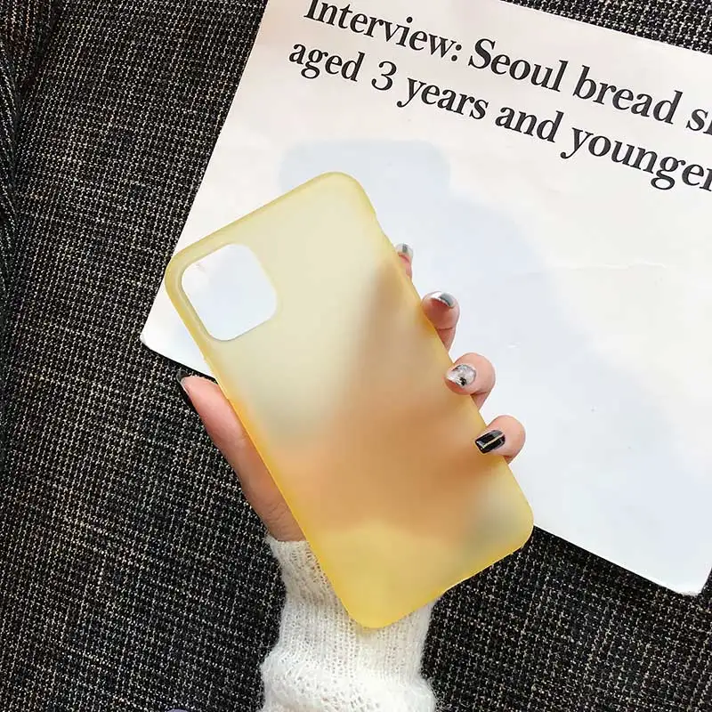 Ultra Thin Soft Silicone TPU Phone Case for iPhone 11 Pro Max Back Cover for iPhone 11, 5 colors