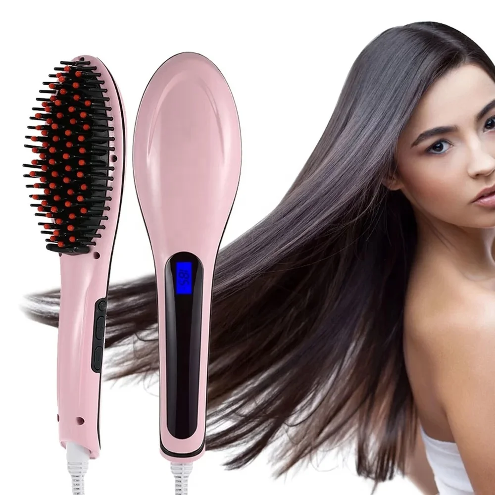 One Step Hair Straightener Brush LCD Newest Hair Straightener Comb Electric Brush Ceramic, Pink
One Step Hair Straightener Brush LCD Newest Hair Straightener Comb Electric Brush Ceramic, Pink