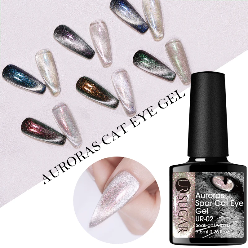 UR SUGAR 7.5ml Auroras cat eye nail gel polish varnish hybrid magnetic cat eye gel polish for nail art