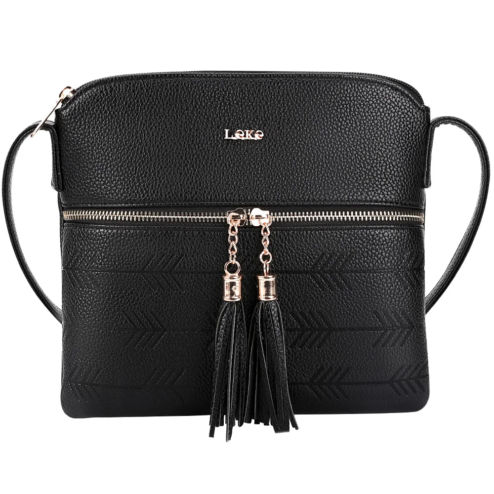 Custom logo luxury black lychee pattern arrow women leather crossbody messenger bags with tassel
Custom logo luxury black lychee pattern arrow women leather crossbody messenger bags with tassel