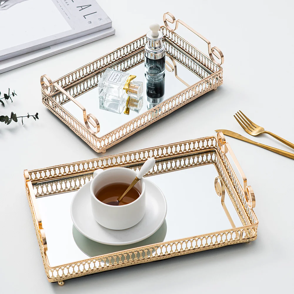 Nordic Home Decor Pastry Fruit Tray Cosmetic Storage Tray Light Luxury Metal Mirror Tray
Nordic Home Decor Pastry Fruit Tray Cosmetic Storage Tray Light Luxury Metal Mirror Tray