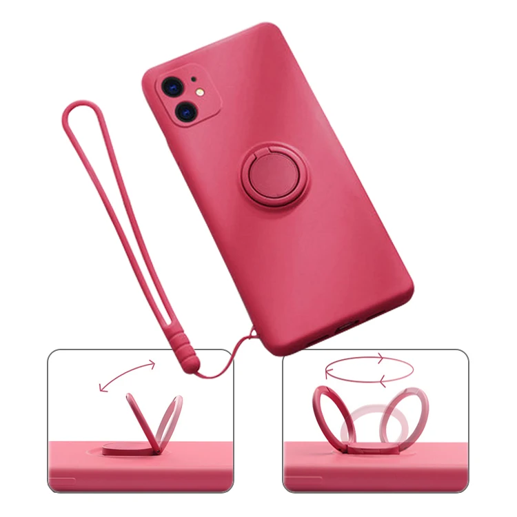360 Rotate Ring Holder Full Camera Protection Bumper Liquid Soft Silicone TPU Cell Phone Case For iPhone 12 11 Pro Max Mine SE
360 Rotate Ring Holder Full Camera Protection Bumper Liquid Soft Silicone TPU Cell Phone Case For iPhone 12 11 Pro Max Mine SE