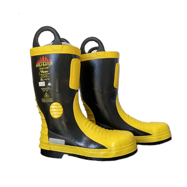 EN15090 Fire Fighting equipment Fireman Safety Rubber Fire boots size 38-46, Black with yellow
EN15090 Fire Fighting equipment Fireman Safety Rubber Fire boots size 38-46, Black with yellow