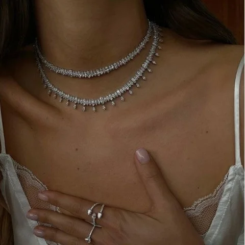 marquise cubic zirconia silver plated 5A cubic zirconia tennis chain diamond women wedding necklace, Rose gold
marquise cubic zirconia silver plated 5A cubic zirconia tennis chain diamond women wedding necklace, Rose gold