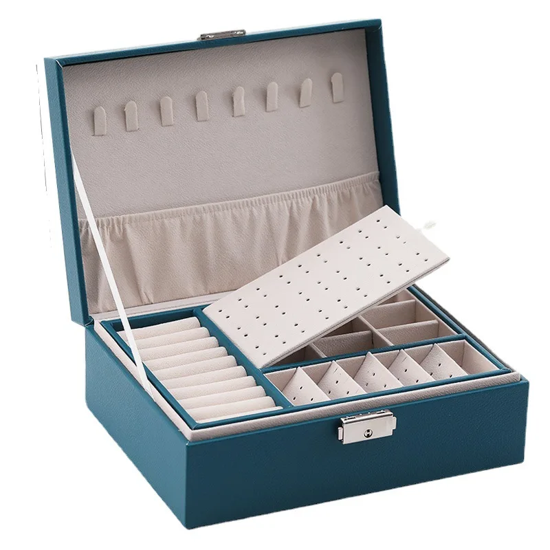 New simple double-layered wooden leather jewelry box with lock earrings earrings jewelry box large jewelry box
New simple double-layered wooden leather jewelry box with lock earrings earrings jewelry box large jewelry box