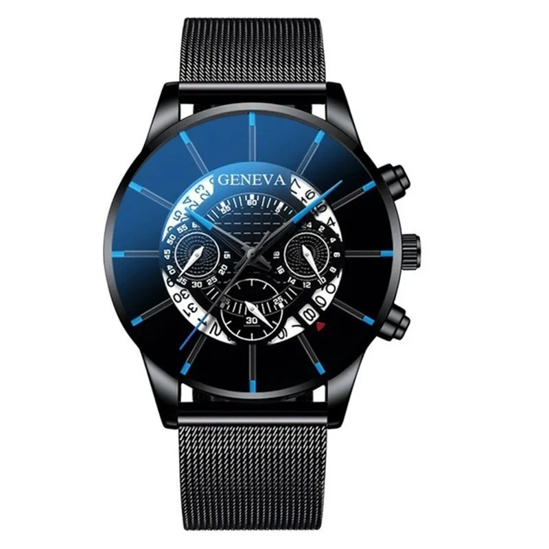 Cross-border hot sale new fashion men's watch three-eye mesh belt calendar non-mechanical quartz watch wholesale
Cross-border hot sale new fashion men's watch three-eye mesh belt calendar non-mechanical quartz watch wholesale