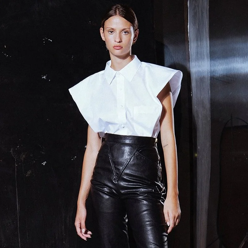 2021 Best Design Shirts Solid Color Office Lady Blouse White Black Formal Casual Tops Button Women Sleeveless Blouse Shirts, Black, white
2021 Best Design Shirts Solid Color Office Lady Blouse White Black Formal Casual Tops Button Women Sleeveless Blouse Shirts, Black, white