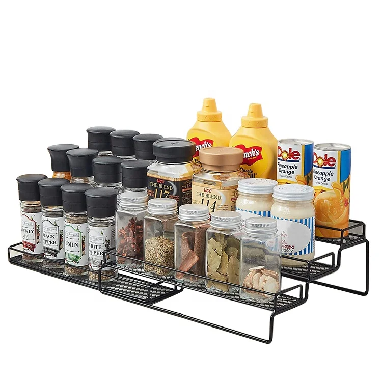 3-layer expandable kitchen wrought iron spice rack stepped storage pall down spice rack
3-layer expandable kitchen wrought iron spice rack stepped storage pall down spice rack