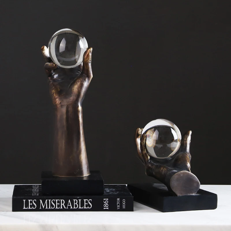 Nordic Luxury Resin Home Decoration Sculpture Modern Resin Hand Sculpture With Crystal Ball, Bronze
Nordic Luxury Resin Home Decoration Sculpture Modern Resin Hand Sculpture With Crystal Ball, Bronze